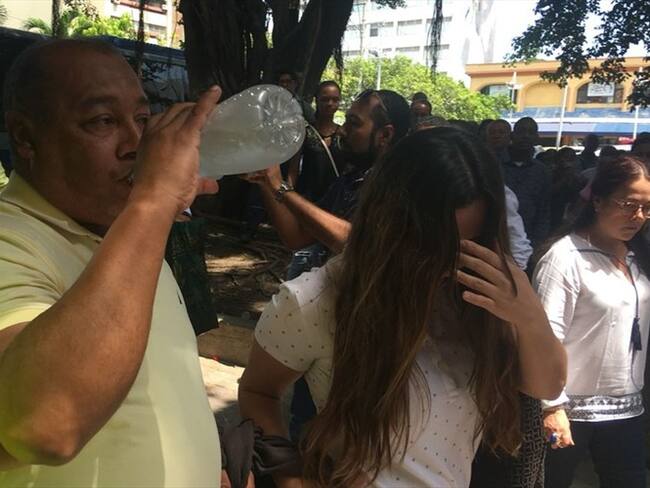 Olaff Puello, director de Cardique y Katherine Martelo, secretaria de Planeación de la entidad. Foto: Antonio Canchila (W Radio)