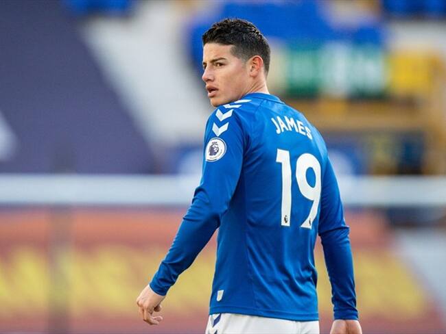 James Rodríguez, jugador del Everton y de la Selección Colombia. Foto: Sebastian Frej/MB Media/Getty Images