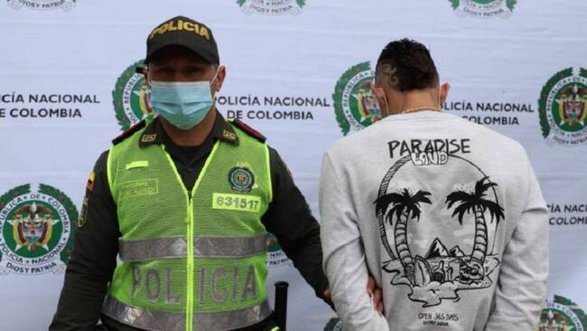Detenido presunto ladrón de buses y busetas. Crédito: Policía Metropolitana de Manizales.