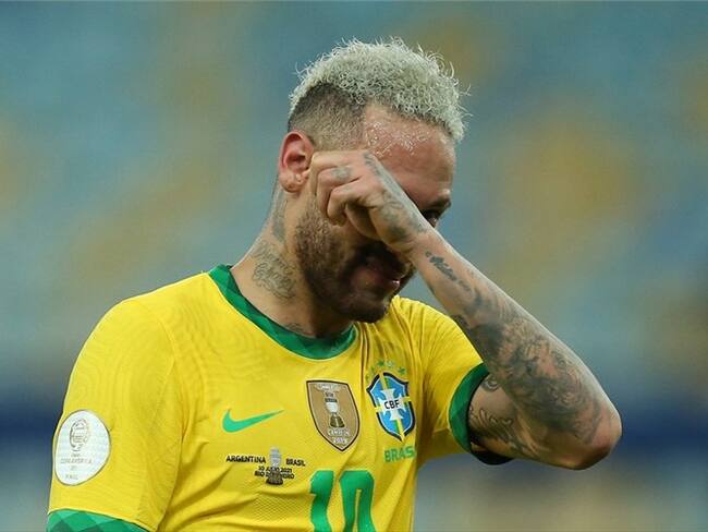 Neymar Jr, jugador de la selección brasileña tras perder la Copa América 2021. Foto: Alexandre Schneider/Getty Images