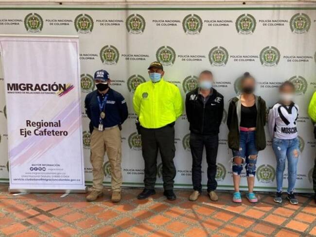 Capturados por trata de personas. Foto: Policía Nacional
