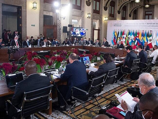 El presidente venezolano, Nicolás Maduro, pidió este sábado "ir a la construcción de una nueva institucionalidad" de la Comunidad de Estados Latinoamericanos y Caribeños (Celac). Foto: Agencia EFE / Cedida por la Secretaría de Relaciones Exteriores (SRE)