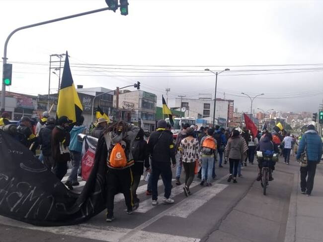 Inicia marcha de estudiantes de UPTC desde Tunja a Bogotá. Foto: La W