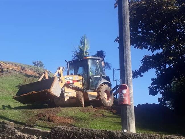 Tras las denuncias realizadas por líderes de la zona, la máquina fue retirada . Foto: Cortesía