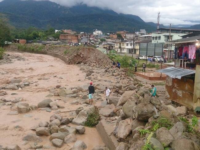 Inundaciones en Mocoa afectó cerca de 7 barrios y 3 veredas por el desbordamiento del río Mulato. Foto: Colprensa