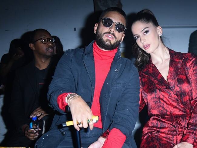 Natalia Barulich y Maluma cuando eran pareja. Foto: Getty Images